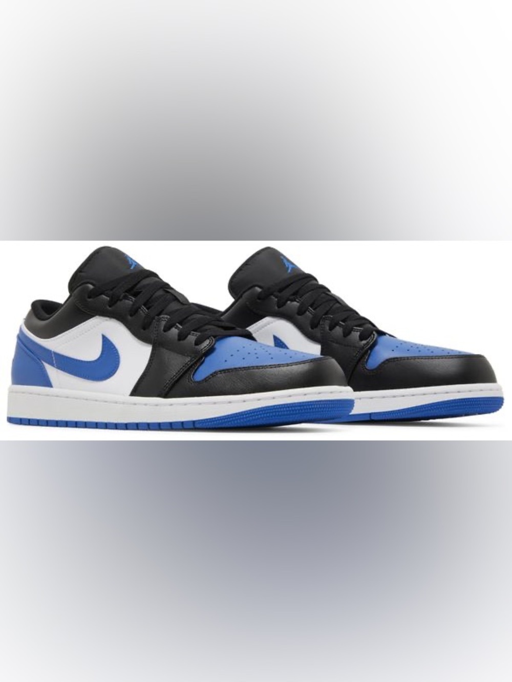 Men’s 8.5 Nike Air Jordan 1 Low Alternate Royal Toe Sneaker 553558-140